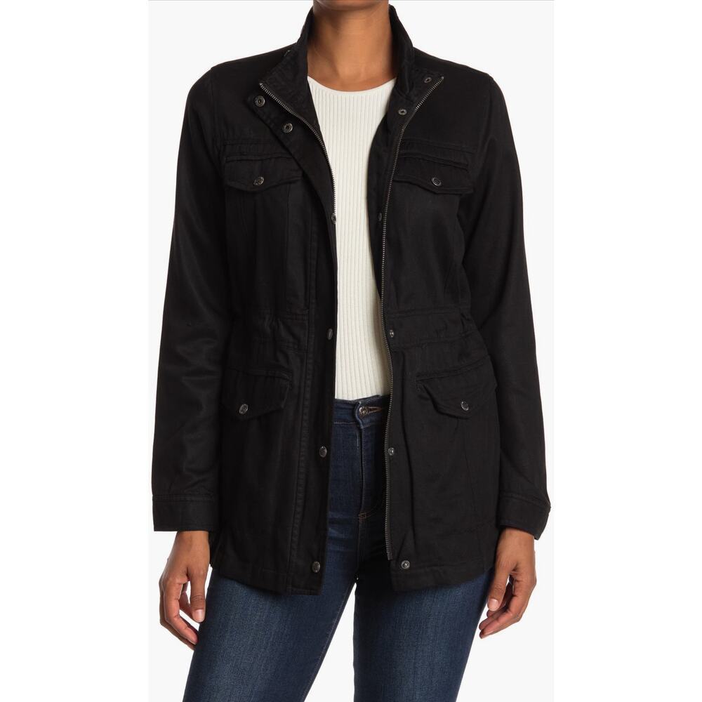 Levi's Black Longline Military Jacket Size M
